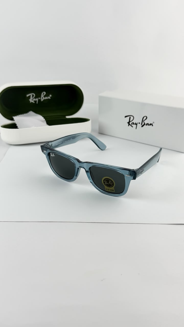 Rayban Blue Black Unisex Sunglasses