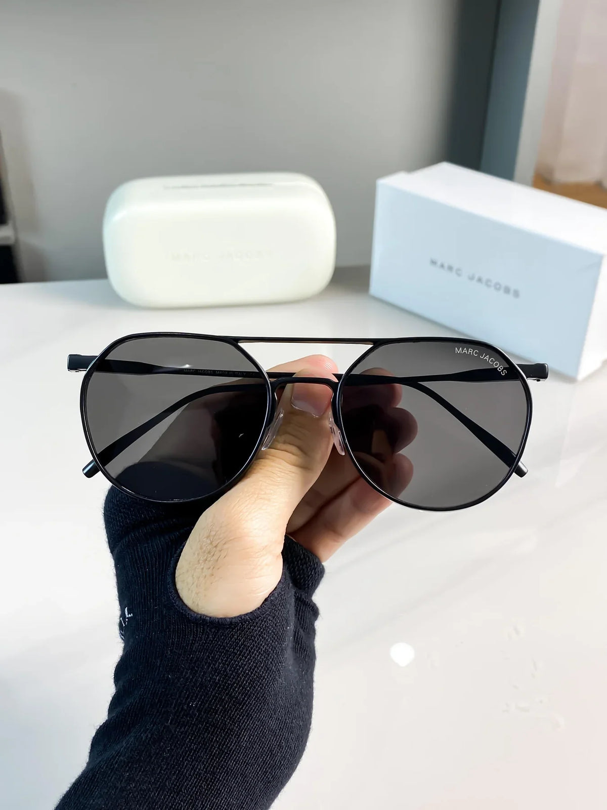 Marc Jacobs Charcoal Black Stylish Unisex Sunglass
