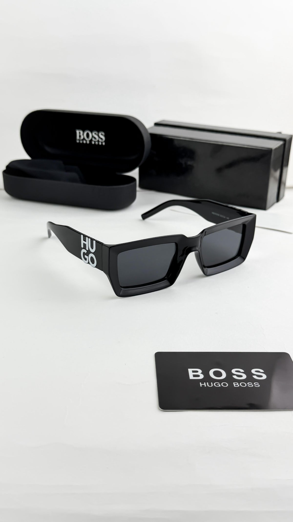 Hugo Boss Black Reactangular Unisex Sunglass