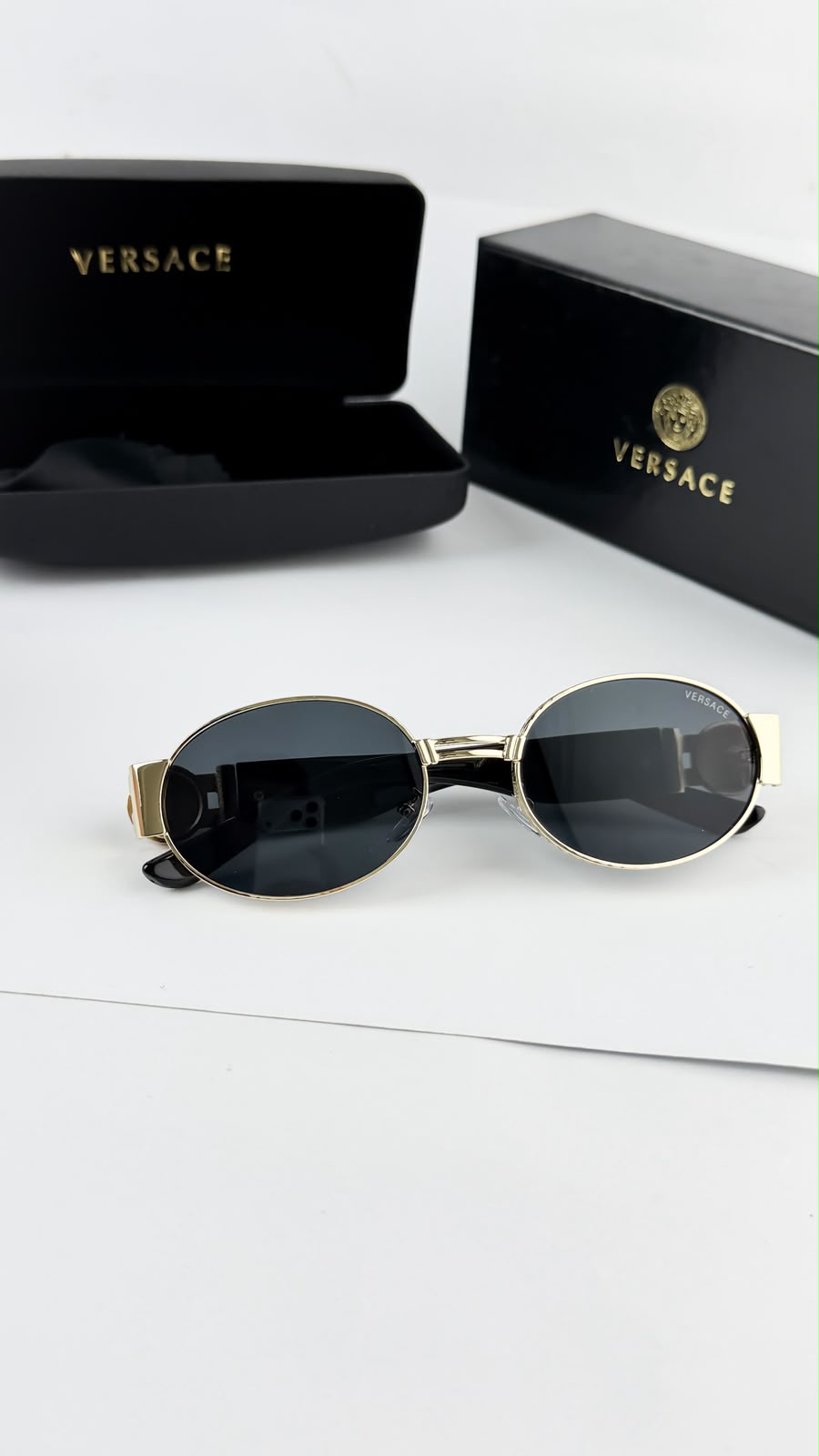 Versace Metal Gold Black Man Sunglass