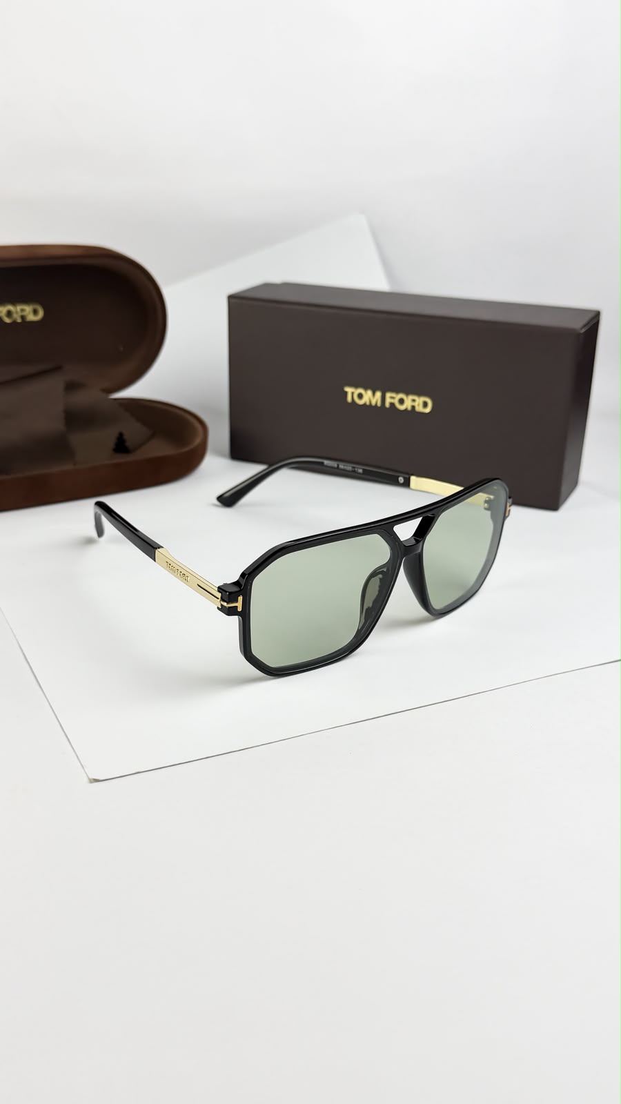 Tomford Gold Green Men's Sunglasses
