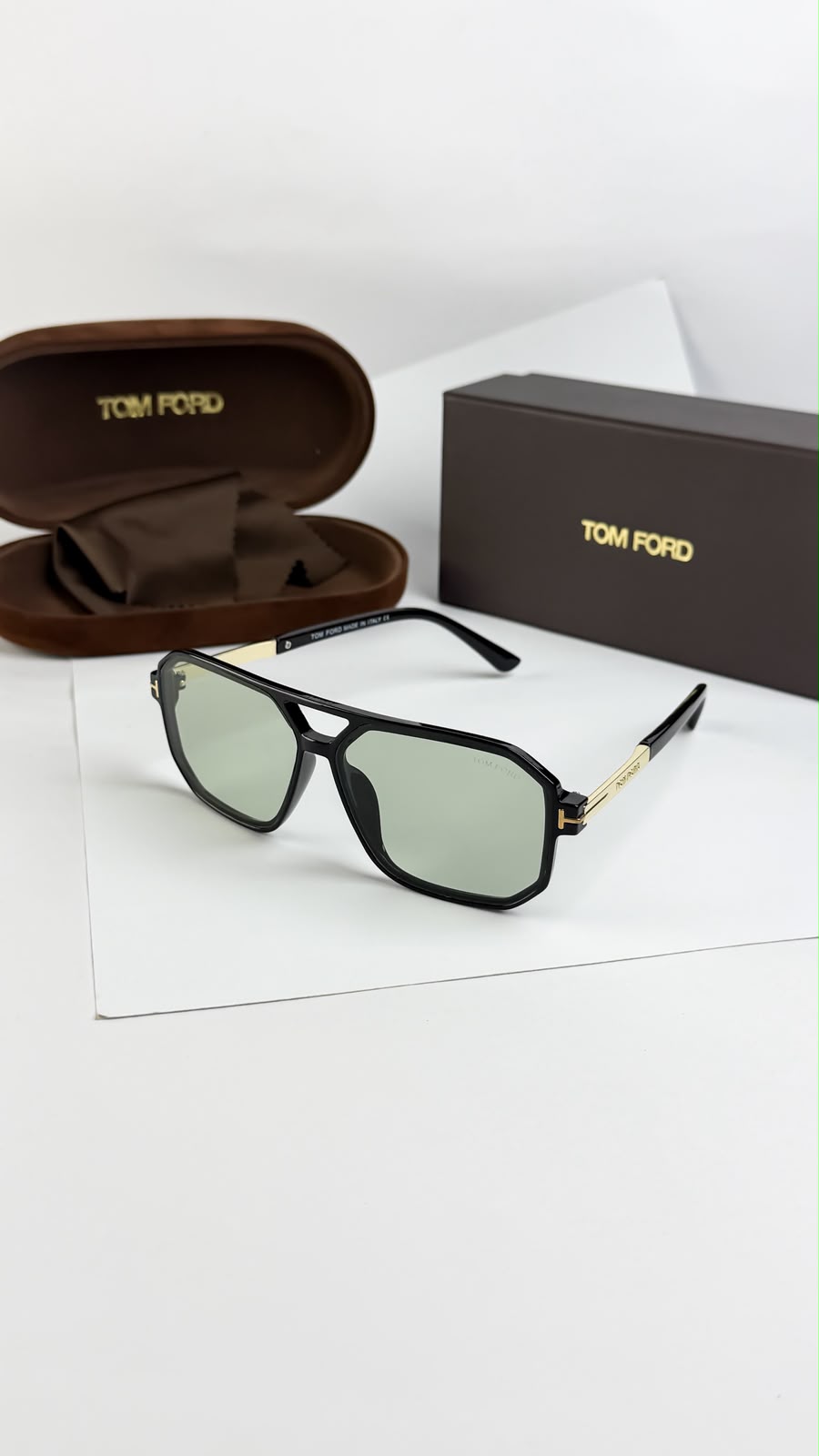 Tomford Gold Green Men's Sunglasses