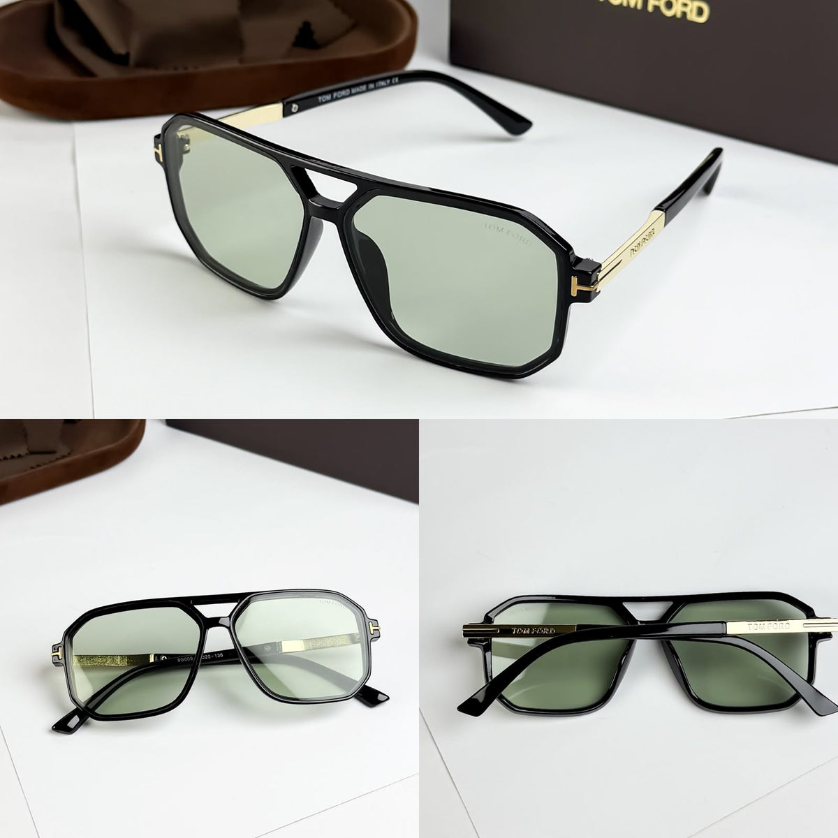 Tomford Gold Green Men's Sunglasses