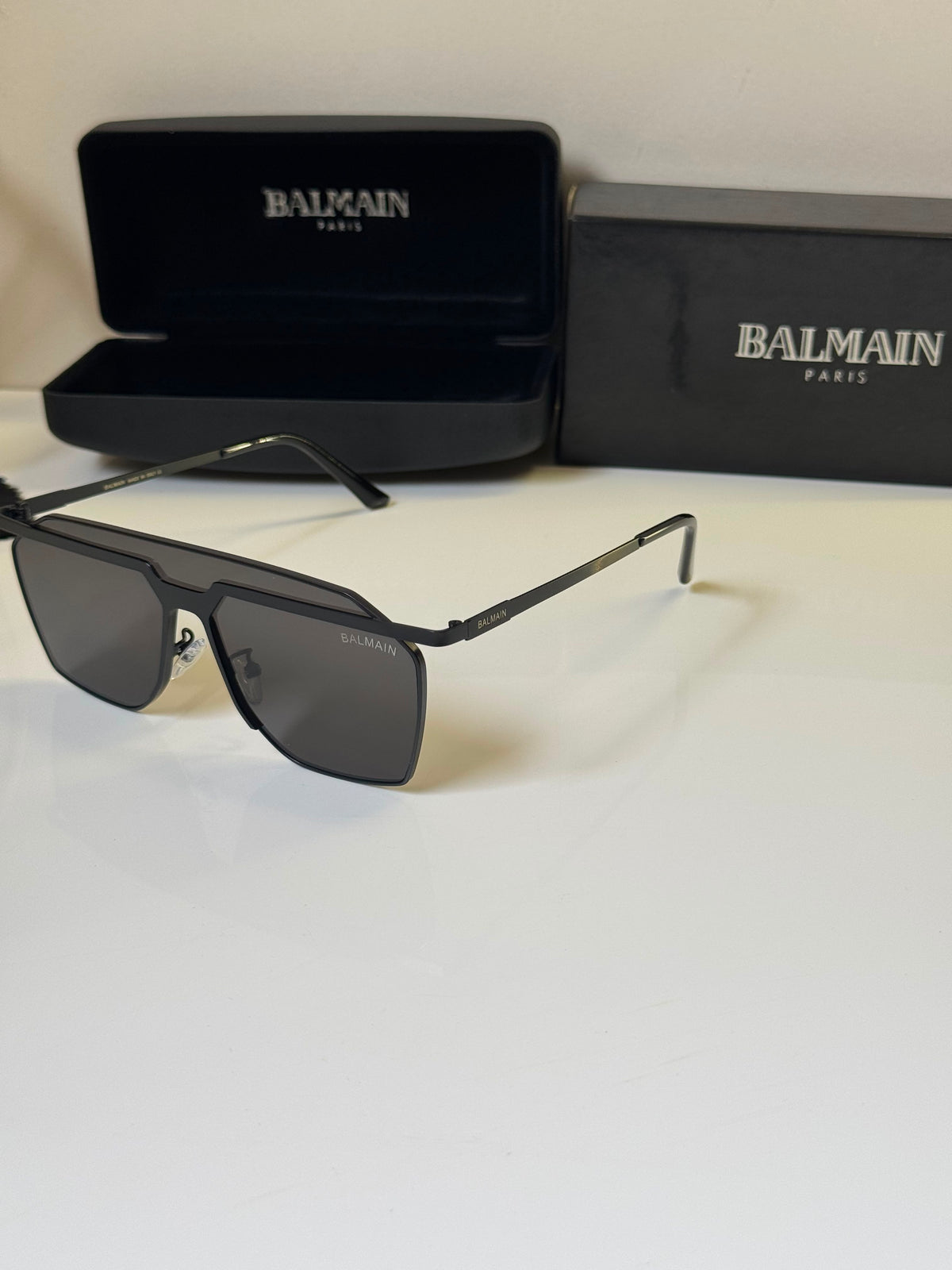 Balenciaga 64mm Rectangle Sunglasses Men's Black