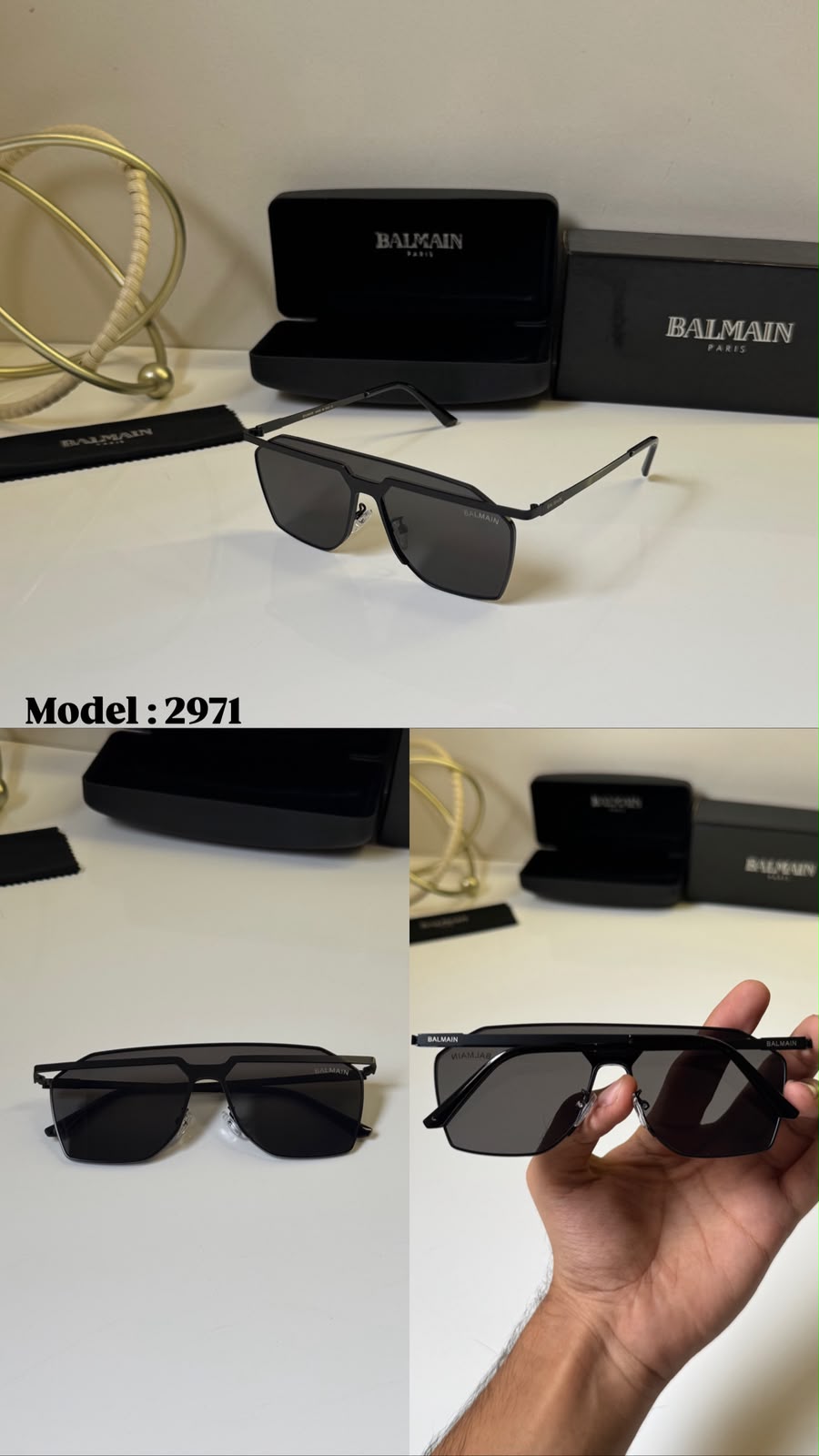Balenciaga 64mm Rectangle Sunglasses Men's Black