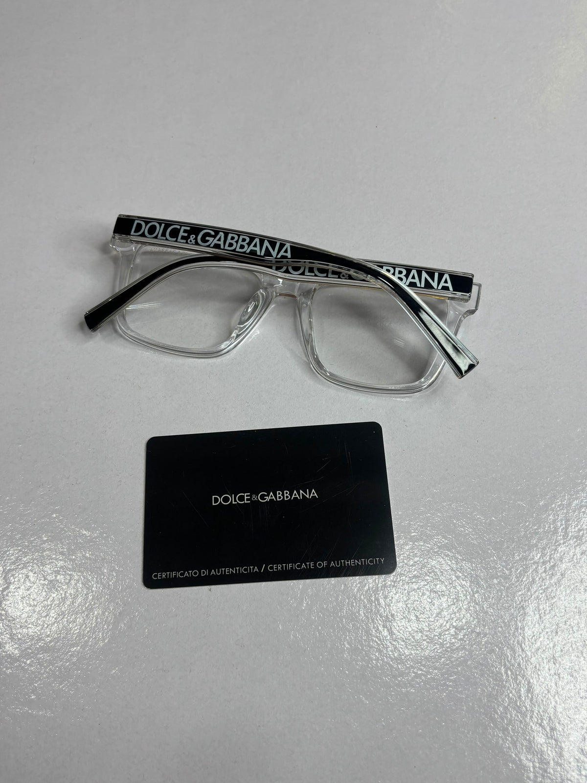 Dolce & Gabbana Frame DG Transparent Square Eyewear Frames for Men's