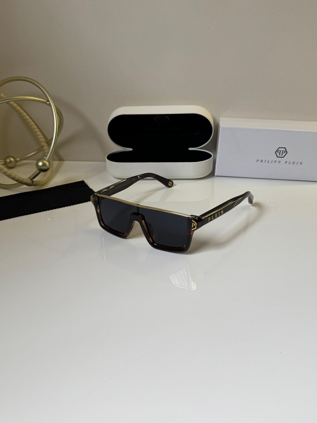 Philipp Plein Square Oversized Sunglasses Vintage Big Frame Unisex