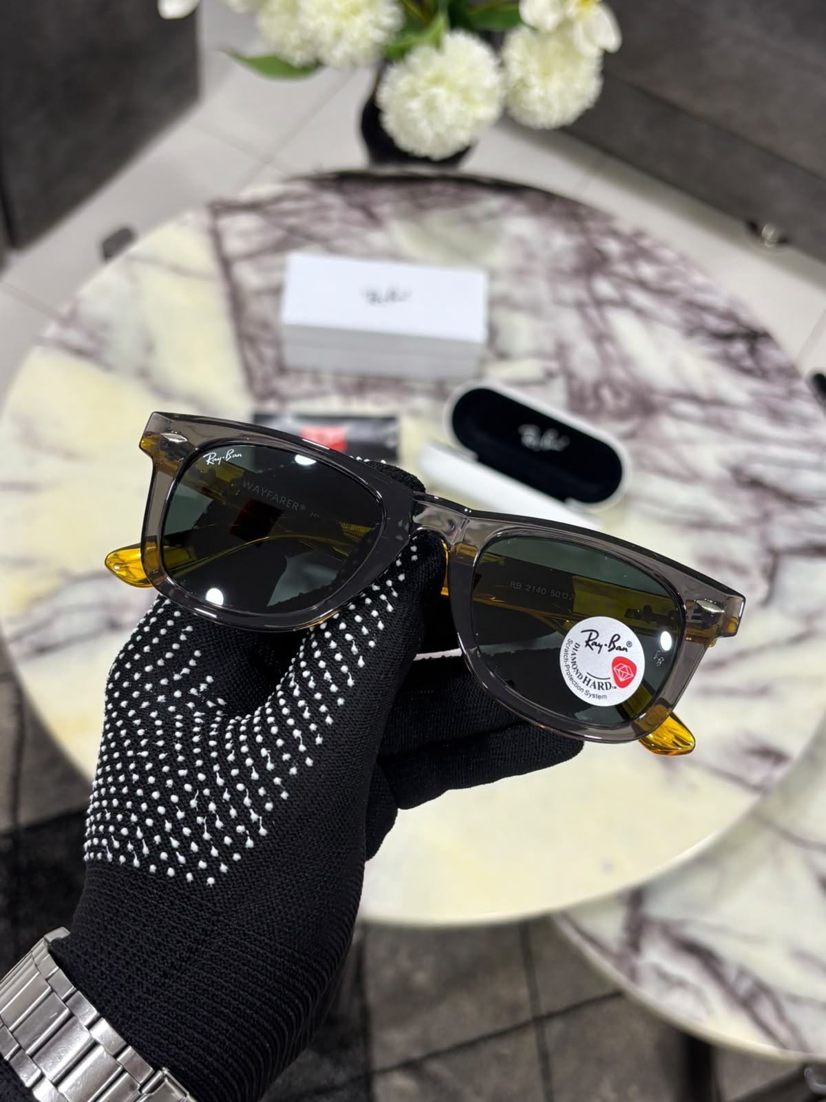 Rayban yellow Black Lightweight & Premium Materials Unisex sunglass