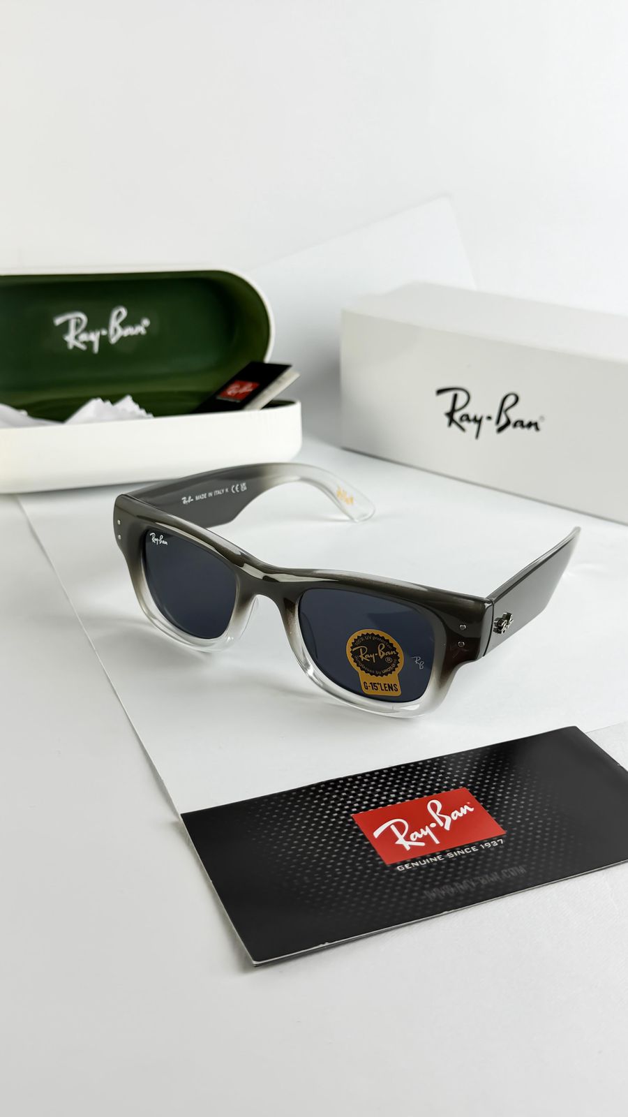 Rayban Grey Two Tone Unisex Sunglass