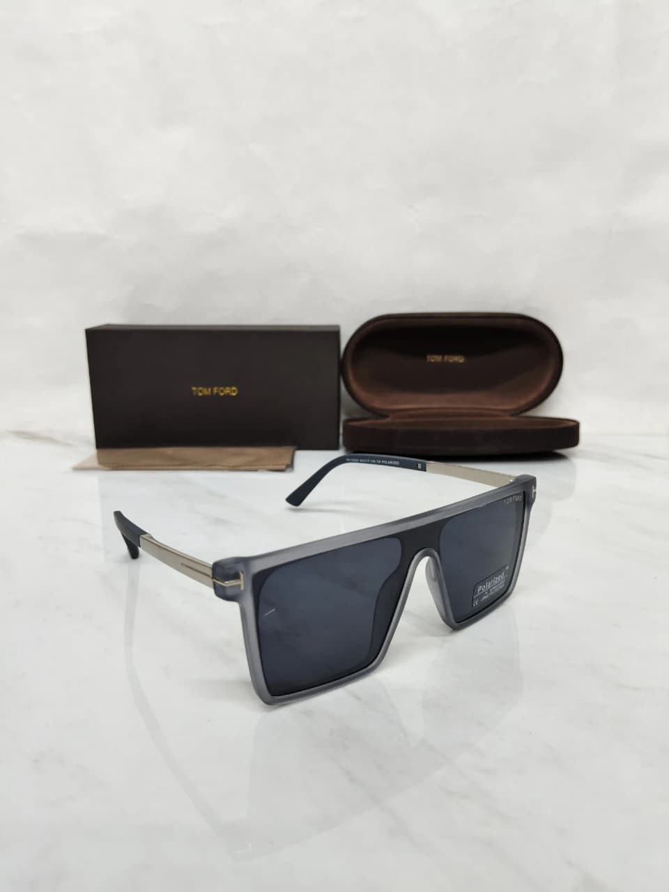 Tomford Crystal Grey Men's Sunglasses