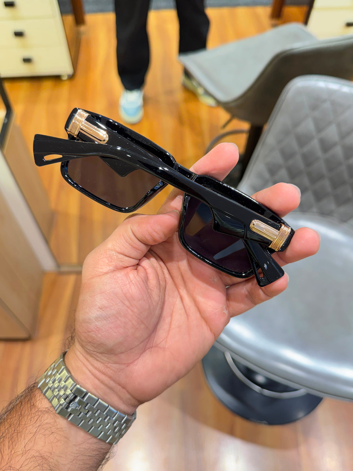 Marc Jacobs Black Gold Men's Sunglasses