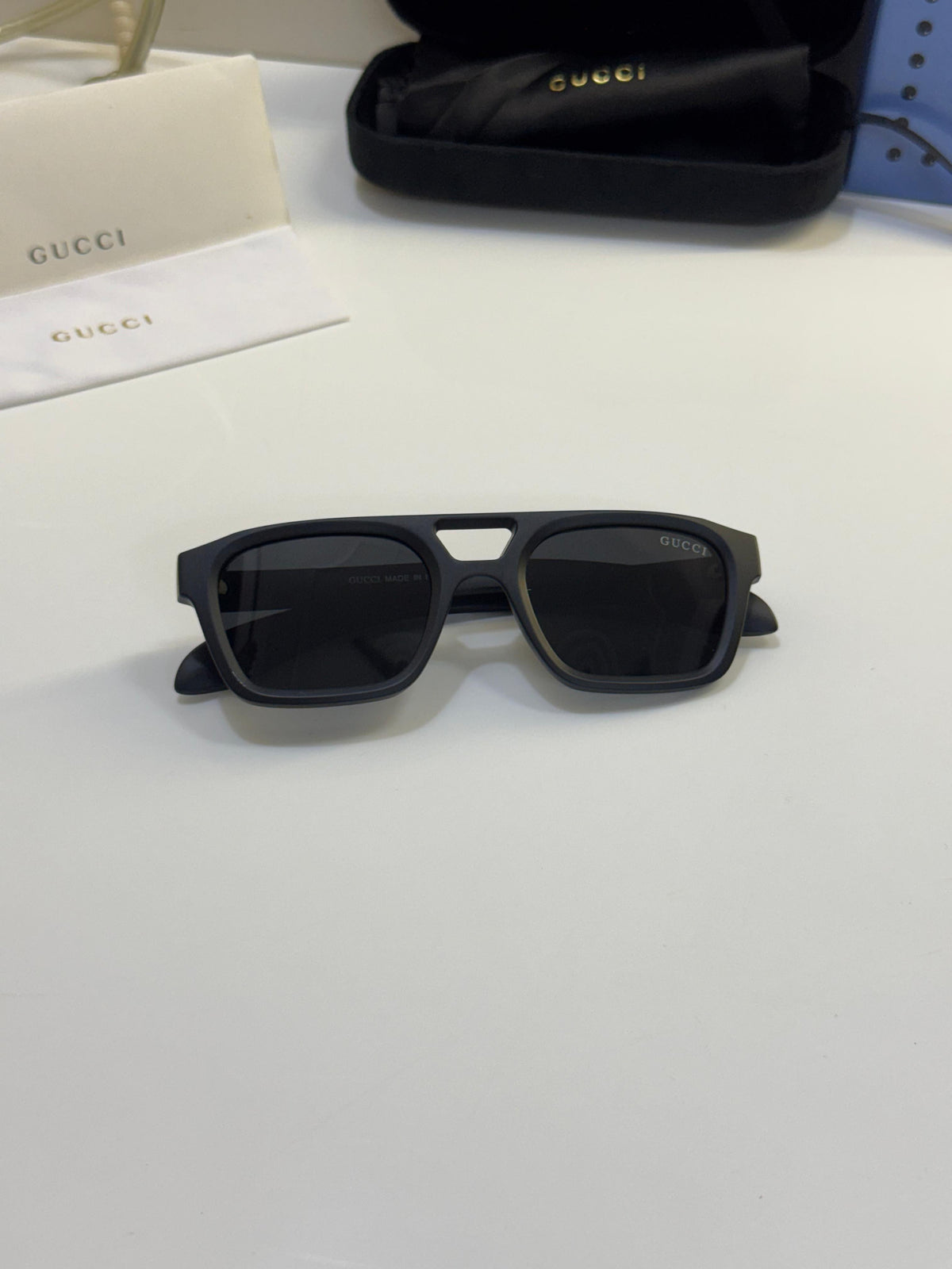 Gucci Grey Black Premium Quality Men's Sunglass