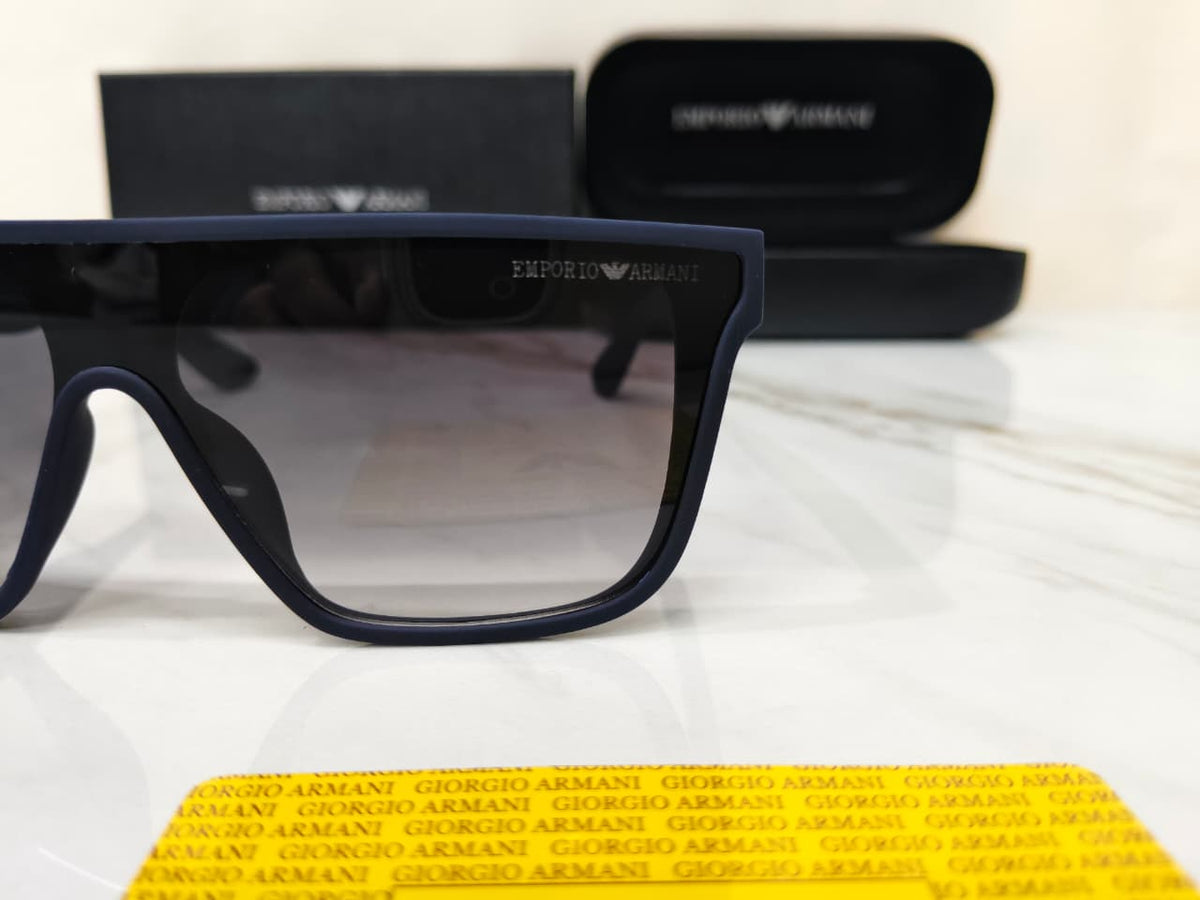 Emporio Armani Matt Blue Men's Sunglasses