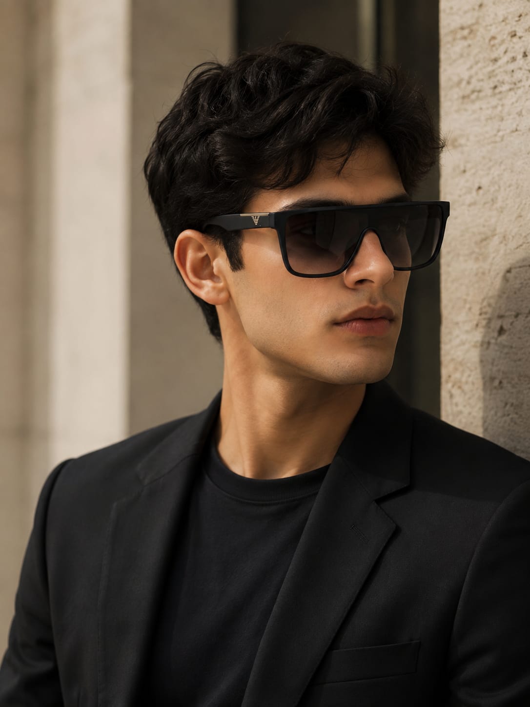 Emporio Armani Matt Blue Men's Sunglasses