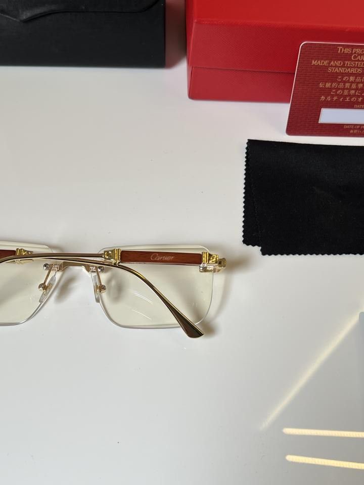 Cartier Rimless Gold Plano Eye Frame Men's Specs