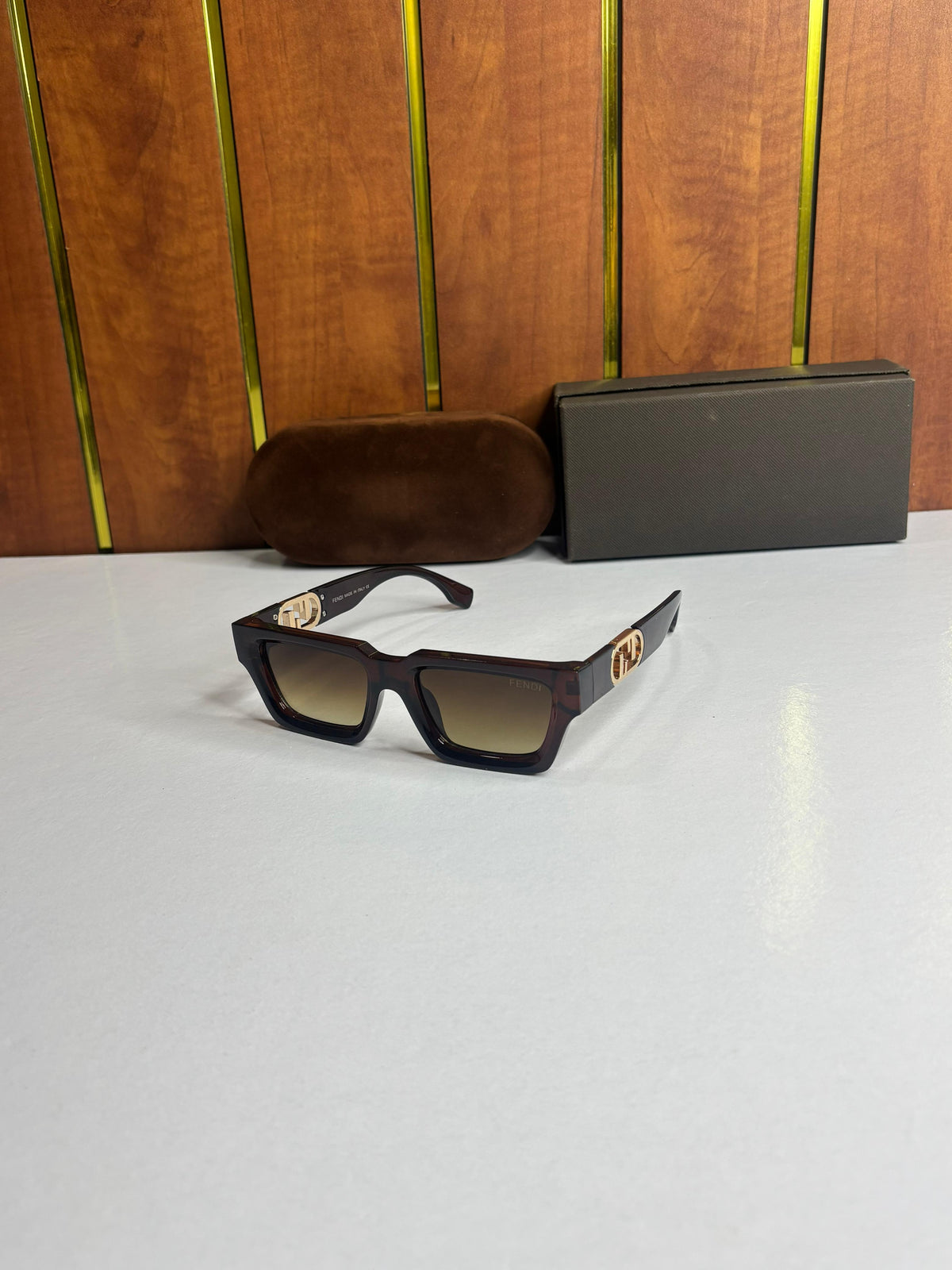 Fendi Brown Unisex Sunglasses