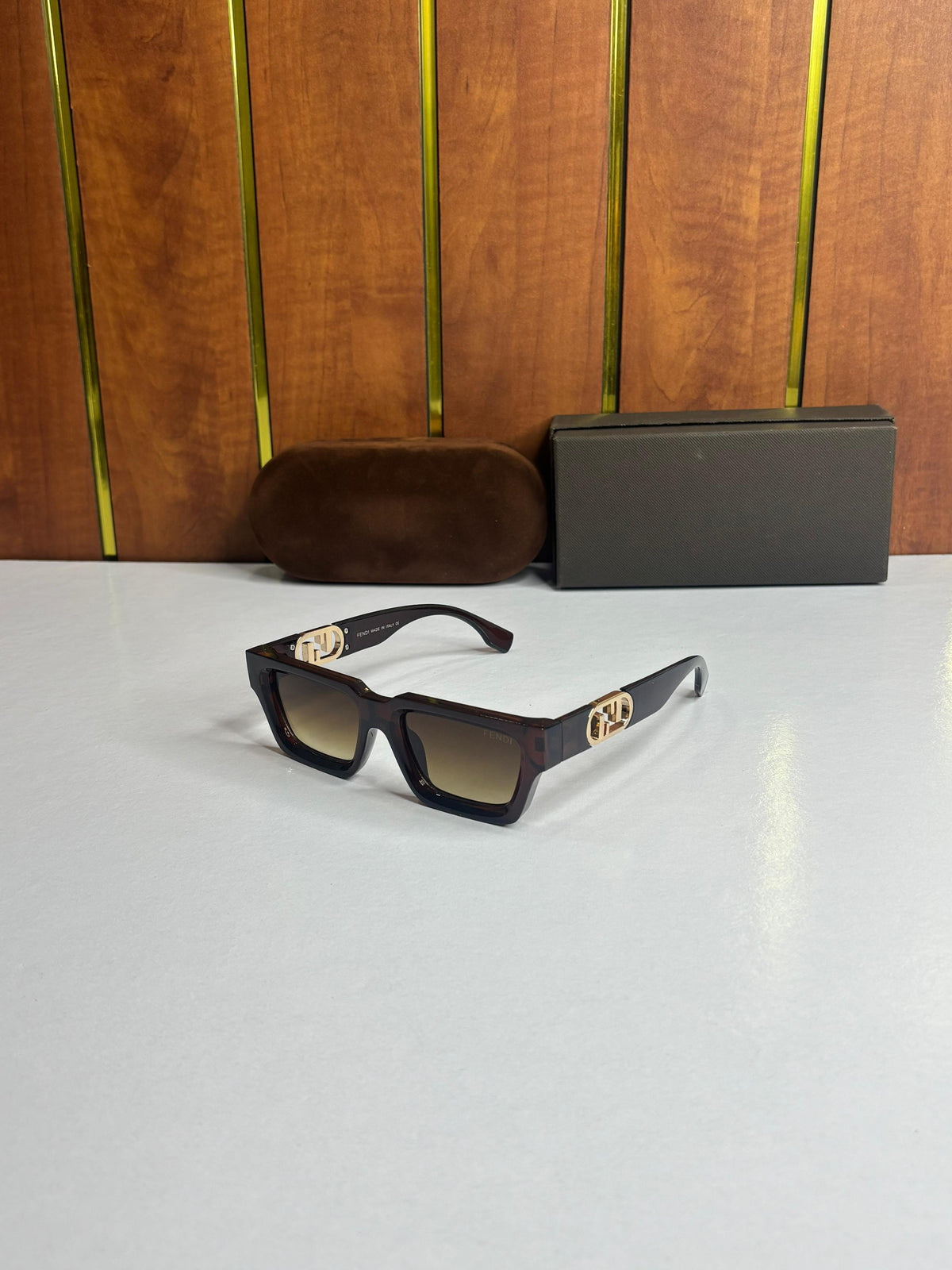 Fendi Brown Unisex Sunglasses