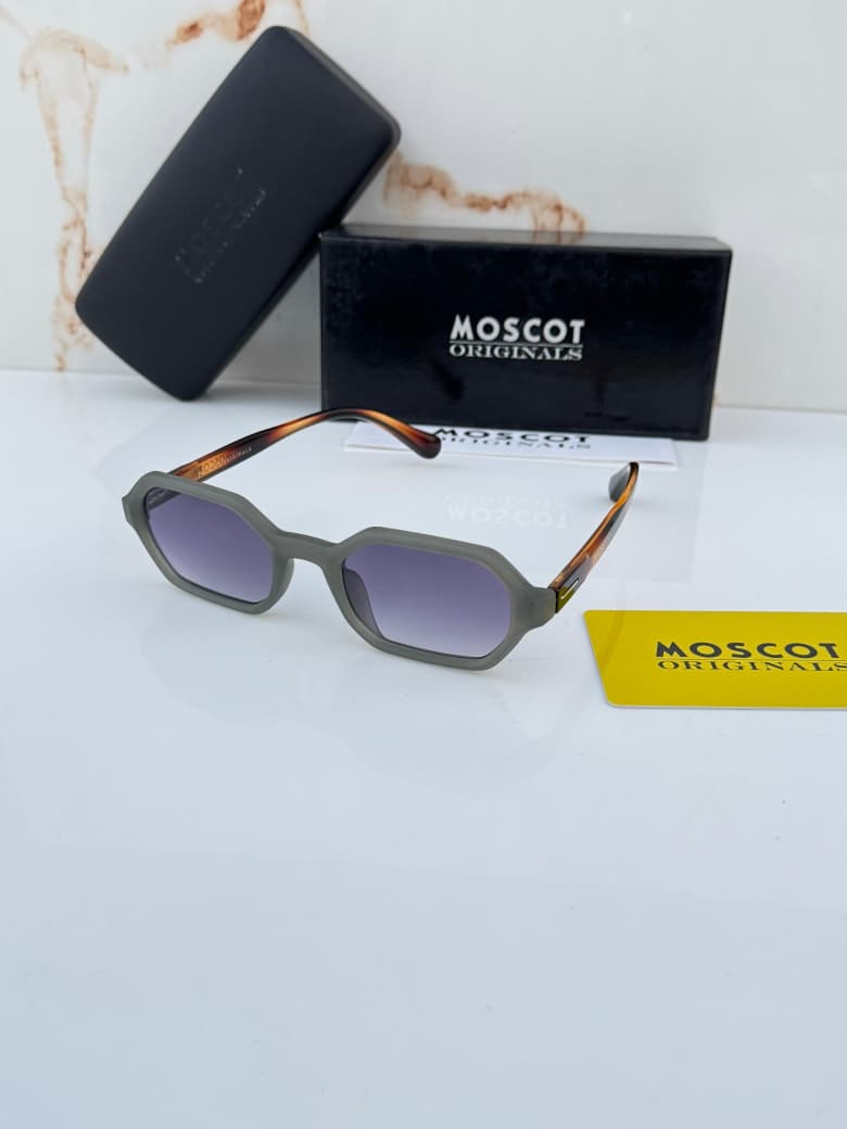 Moscot Brown Grey geometric Unisex sunglasses